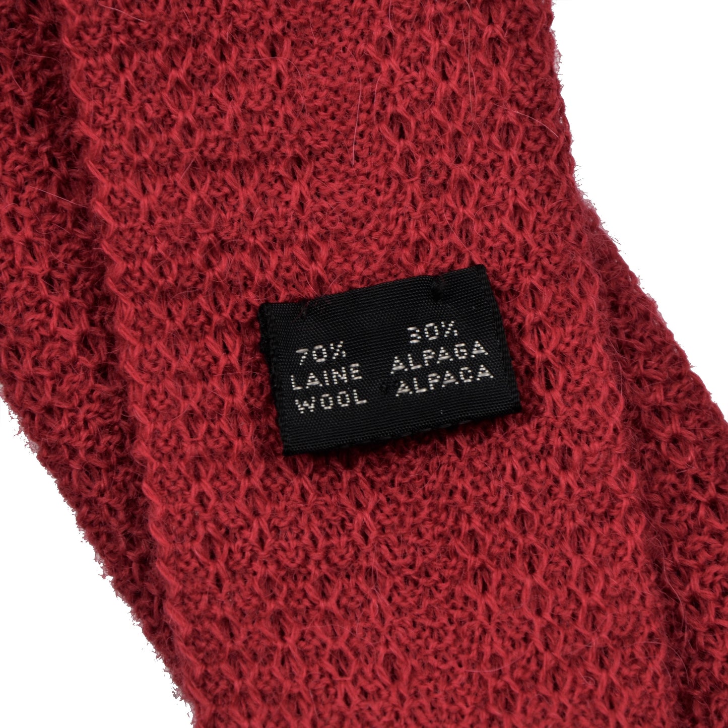 YSL Knit Wool & Alapaca Tie - Red