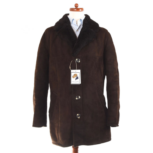 Leder Stoichart Shearling Coat Size 54 (Slim) - Brown