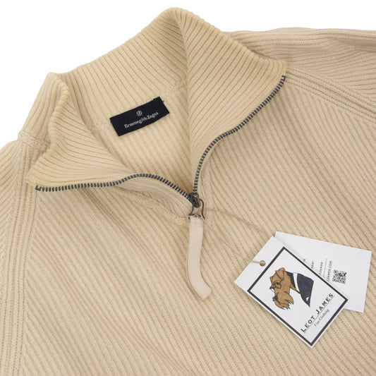 Ermenegildo Zegna Dicker Wollpullover Größe L - Creme