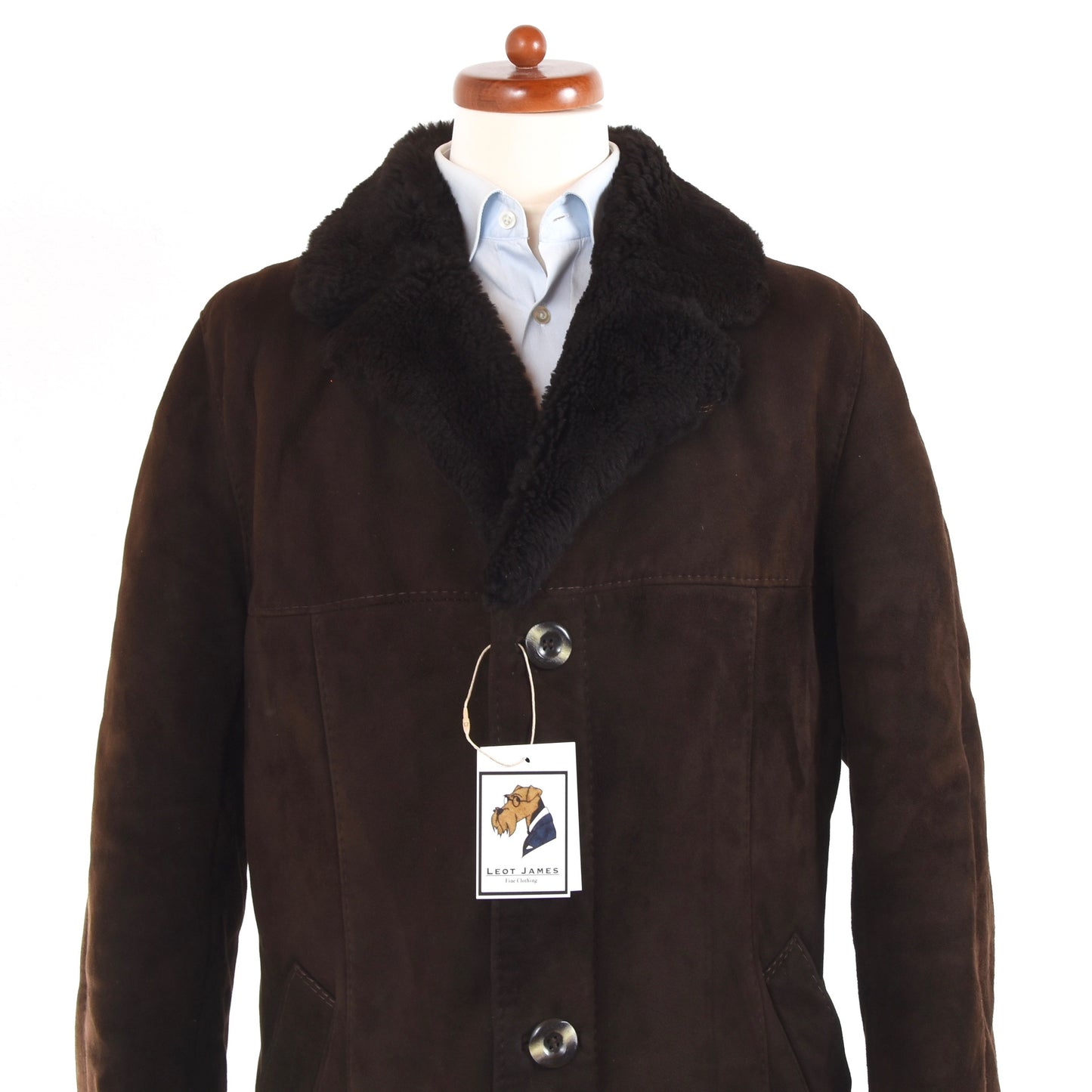 Leder Stoichart Shearling Coat Size 54 (Slim) - Brown