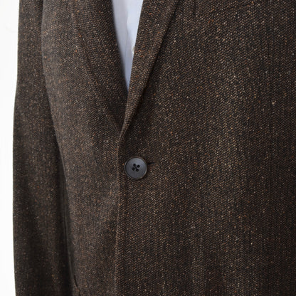 Burberry London Wolle/Seide Donegal Tweed Jacke Größe 50 - Braun