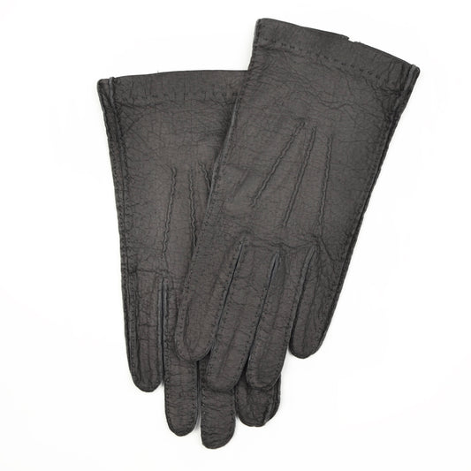 Ungefütterte Peccary-Handschuhe Größe 8 3/4 - Grau
