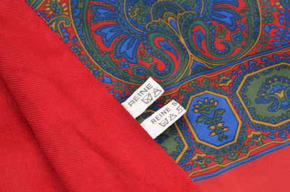 Doppelseitiger Paisley-Kleiderschal aus Seide/Wolle - Rot