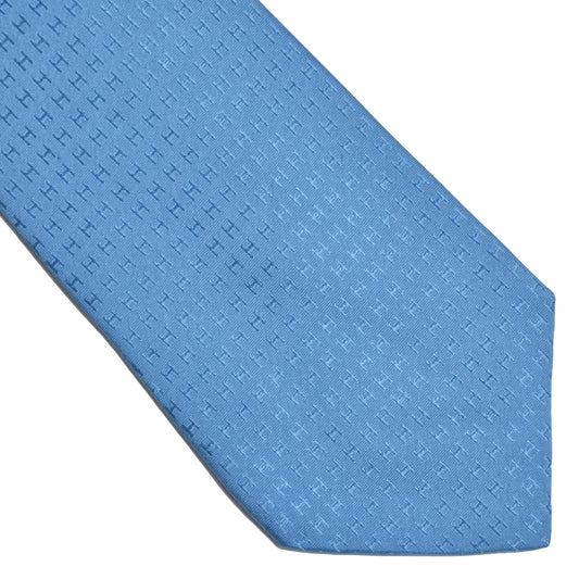 Hermès Paris Silk Tie H Pattern - Blue