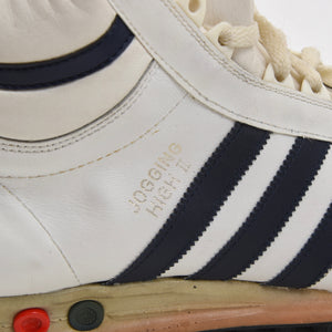 Vintage Adidas Jogging hohe Turnschuhe Größe 9 - weiß/Marine