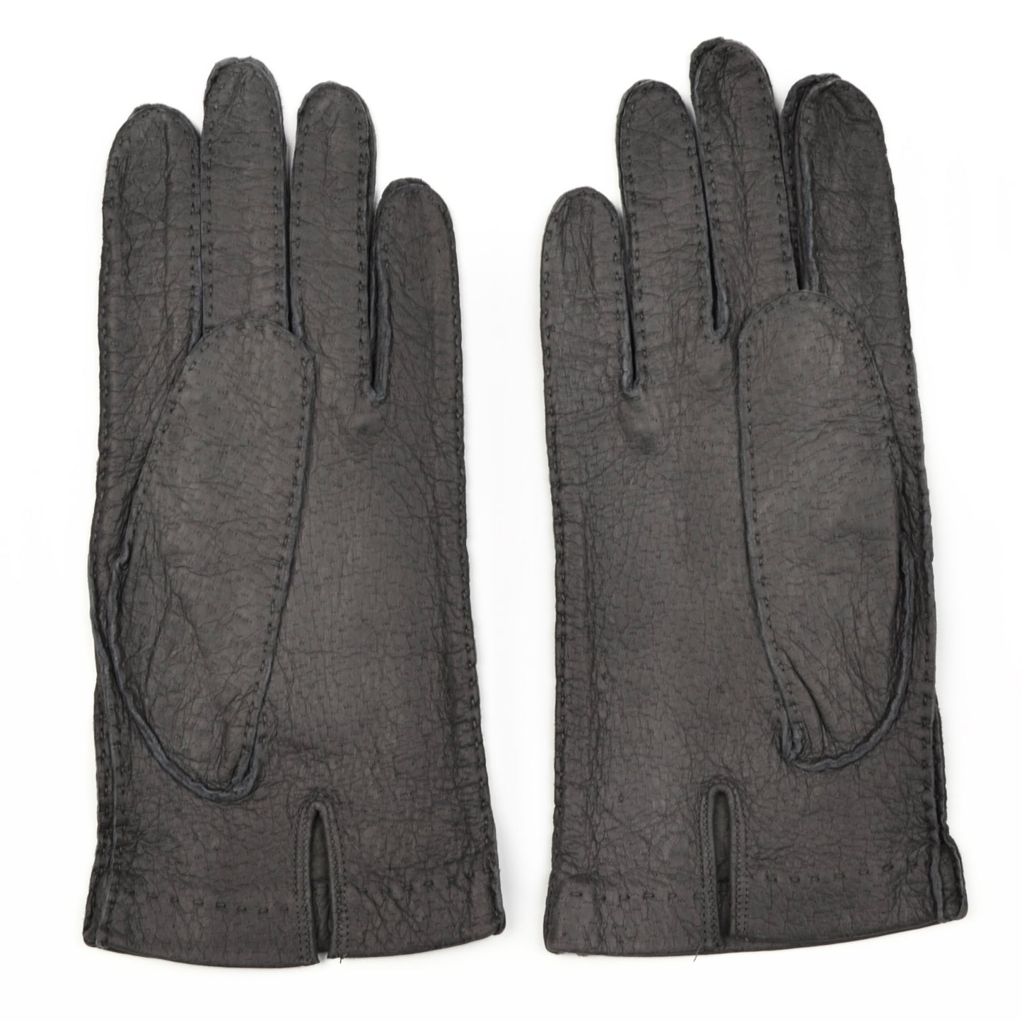 Unlined Peccary Gloves Size 8 3/4 - Grey