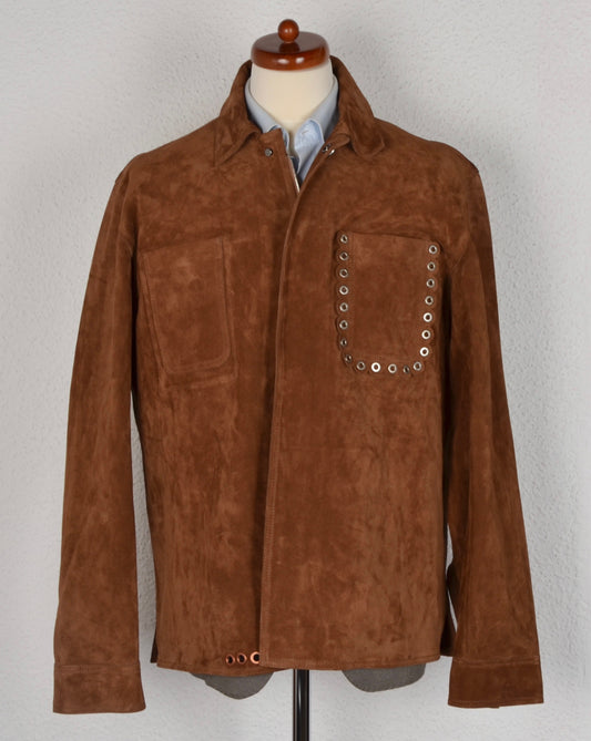 Acne Studios Amor Suede Jacket Size 52 - Brown