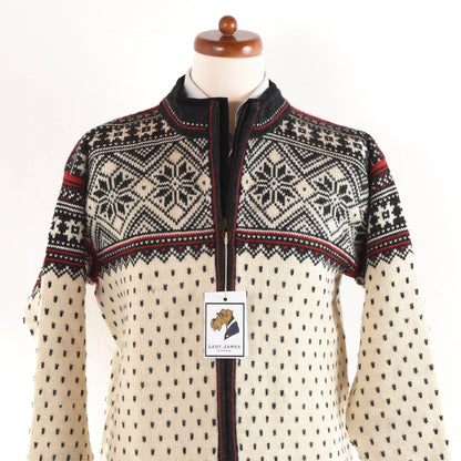 Dale of Norway Wollpullover mit Reißverschluss Größe M - Creme