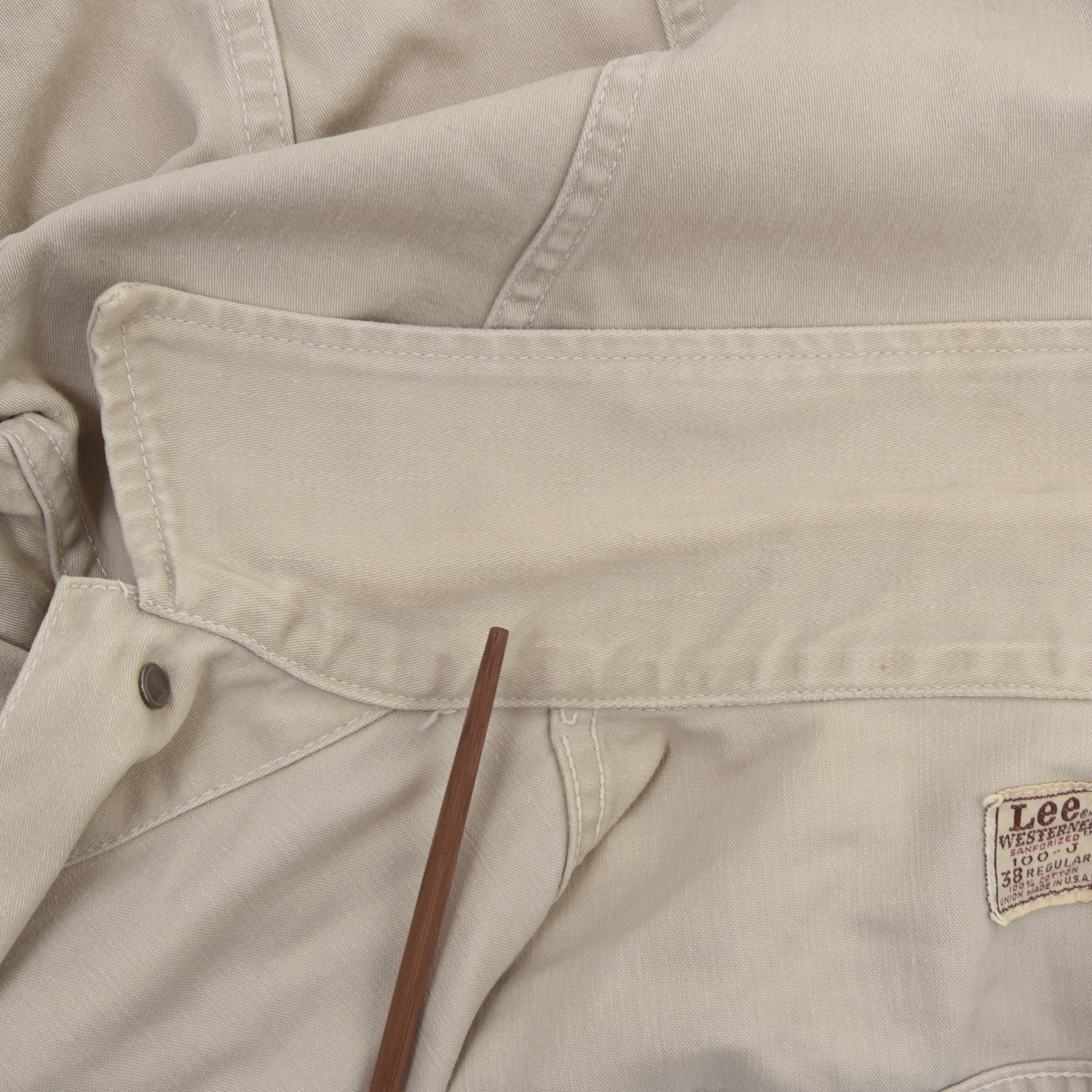 1960s Lee Westerner 100-J Denim Jacket Size 38R - Beige/Off-White