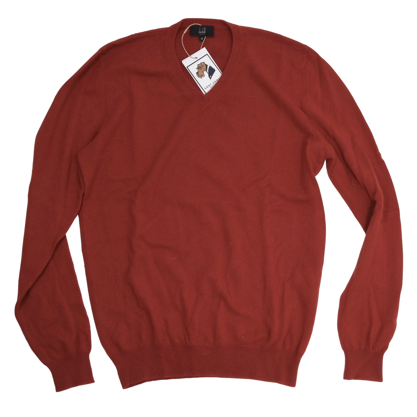 Dunhill London Pullover aus 100 % Kaschmir, Größe M – Rot