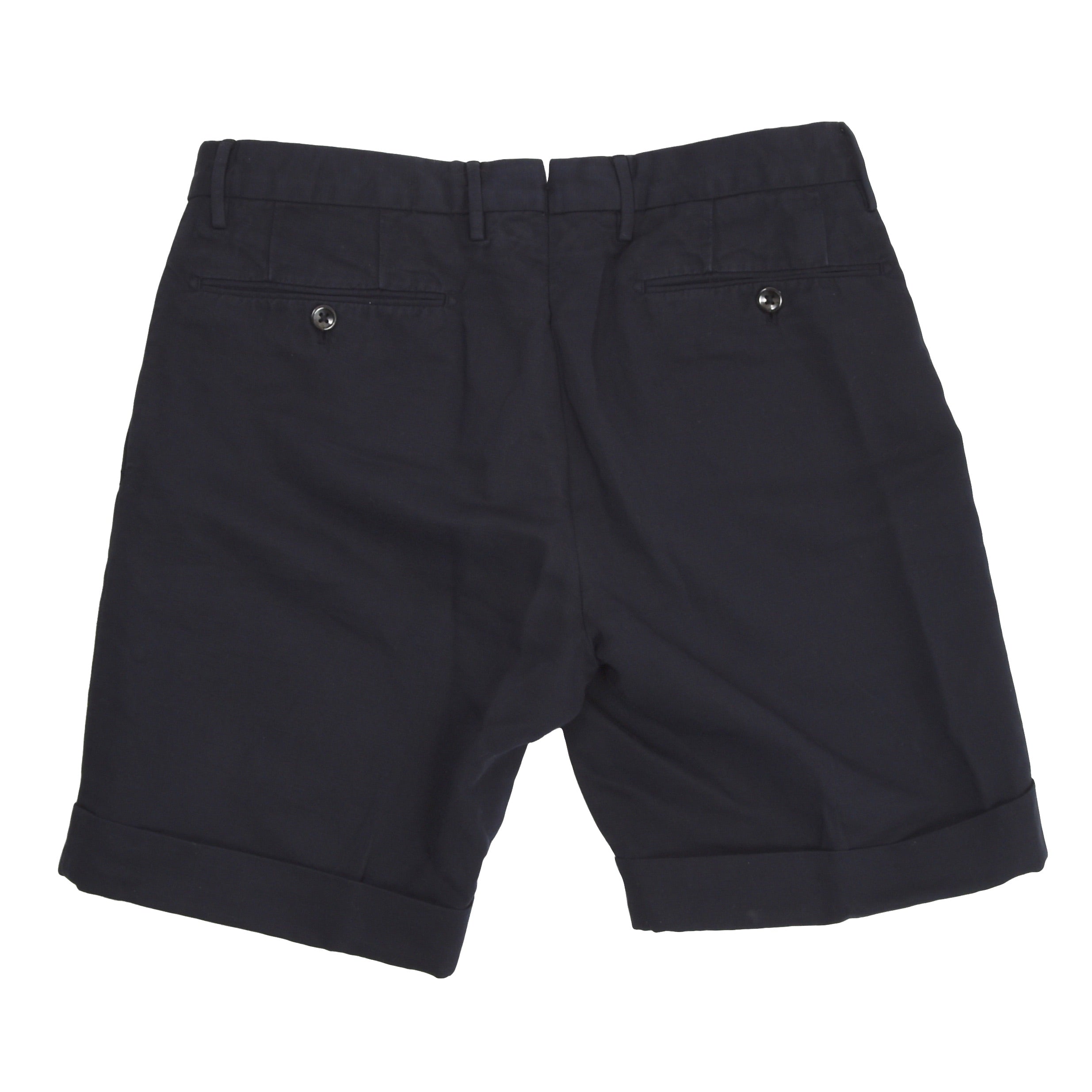 Incotex Chinolino Linen Cotton Shorts Size 46 Navy Blue Leot James