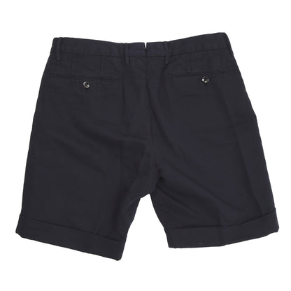Incotex Chinolino-Leinen/Baumwoll-Shorts Größe 46 – Marineblau