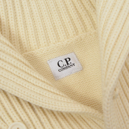 C.P. Company Shawl Collared Pullover Size 46 - Cream