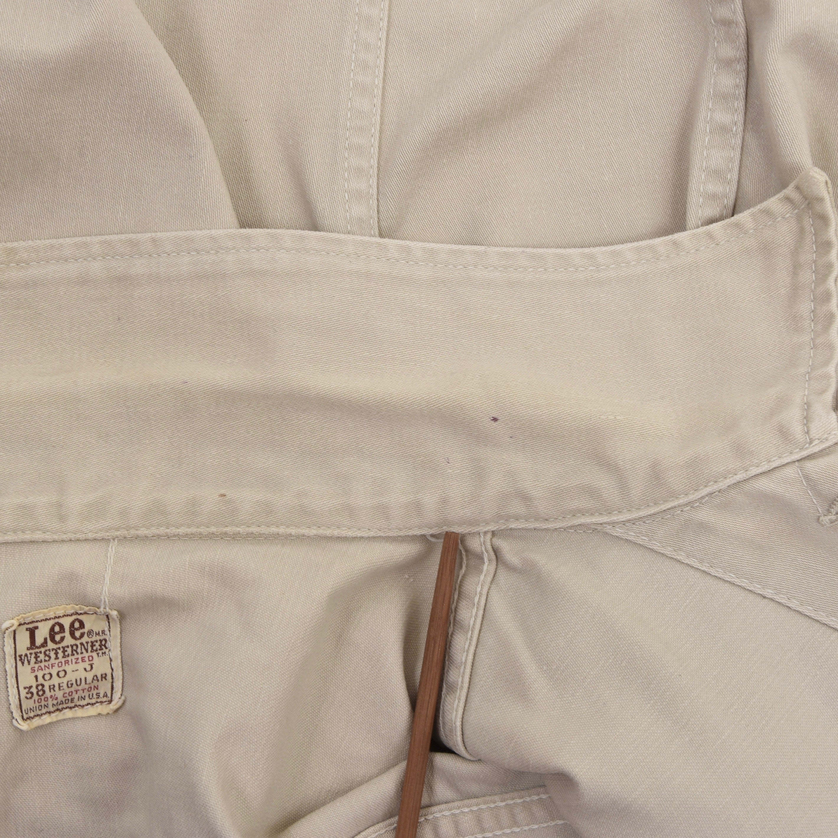 1960s Lee Westerner 100-J Denim Jacket Size 38R - Beige/Off-White