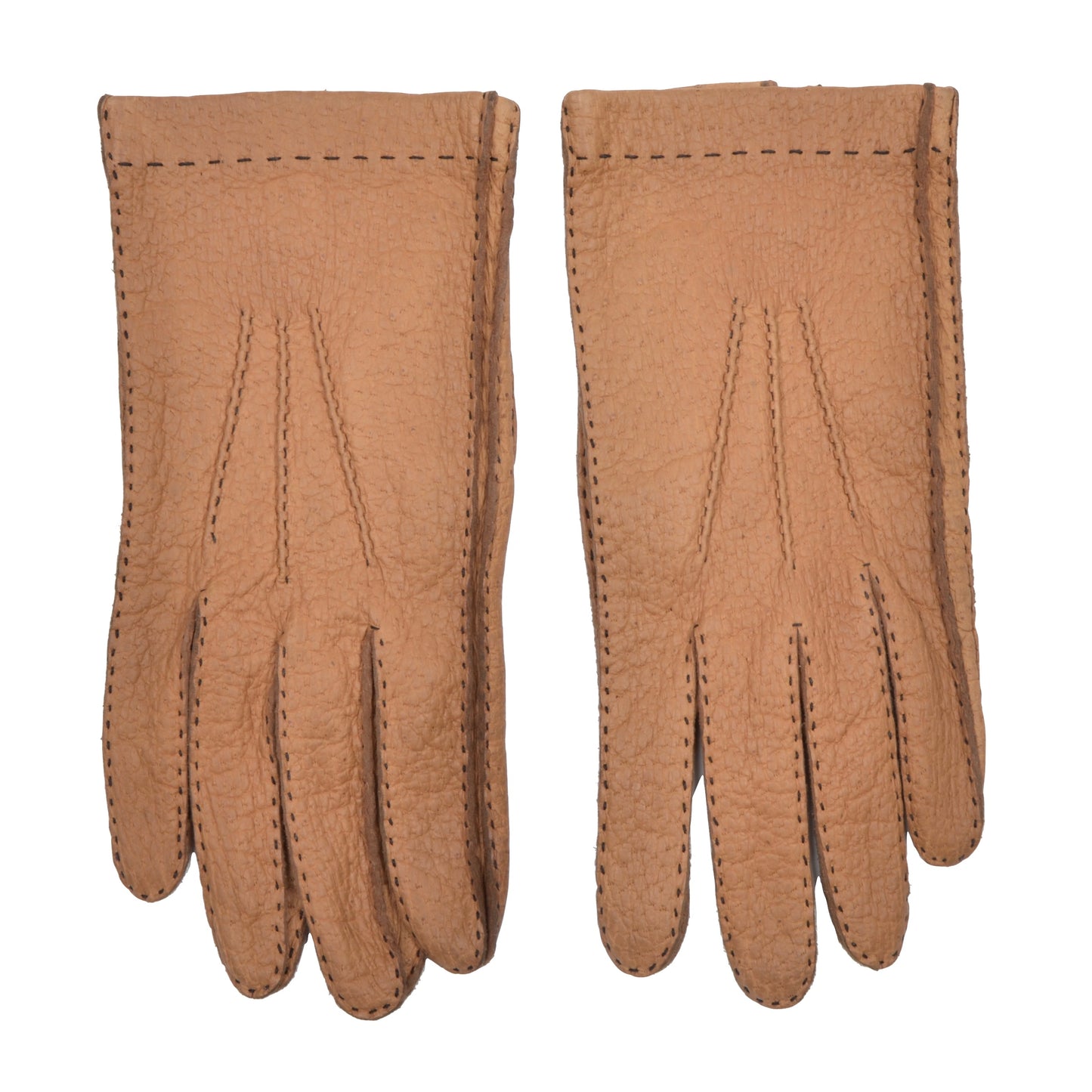 Unlined Peccary Gloves Size 8 - Tan