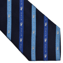 Laden Sie das Bild in den Galerie-Viewer, Etro Milano Logo Gestreifte Krawatte - Marineblau