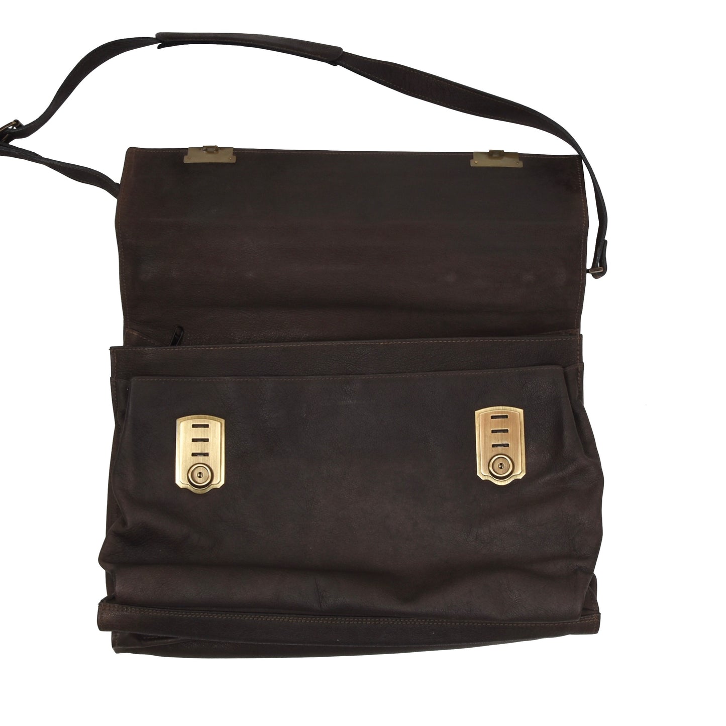 Traveller Jean Weipert Buffalo Leather Messenger Bag - Brown