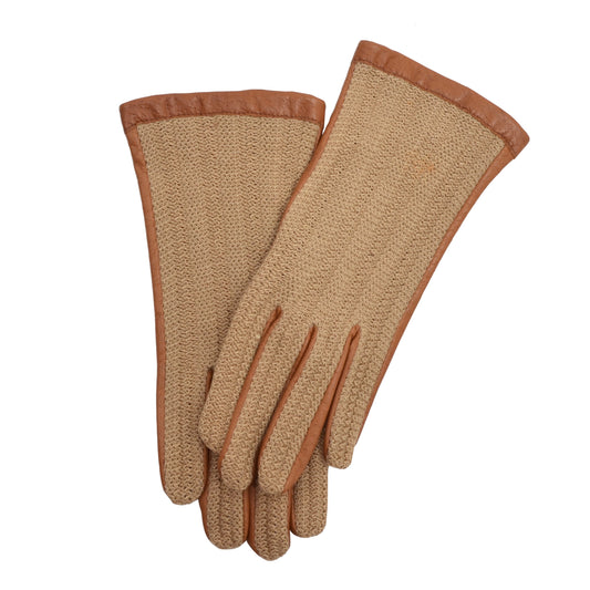 Leather & Knit Driving Gloves - Size 8.5