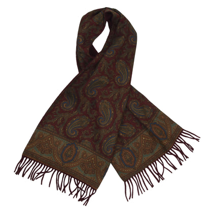 Eagle Products for E. Braun & Co Double-Sided Cashmere/Silk Scarf - Paisley