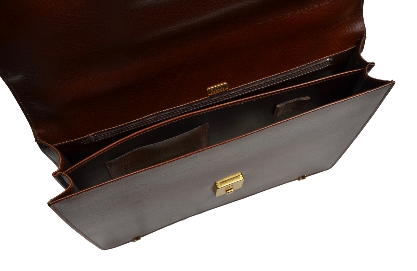 Bally Switzerland Leather Briefcase - Brown