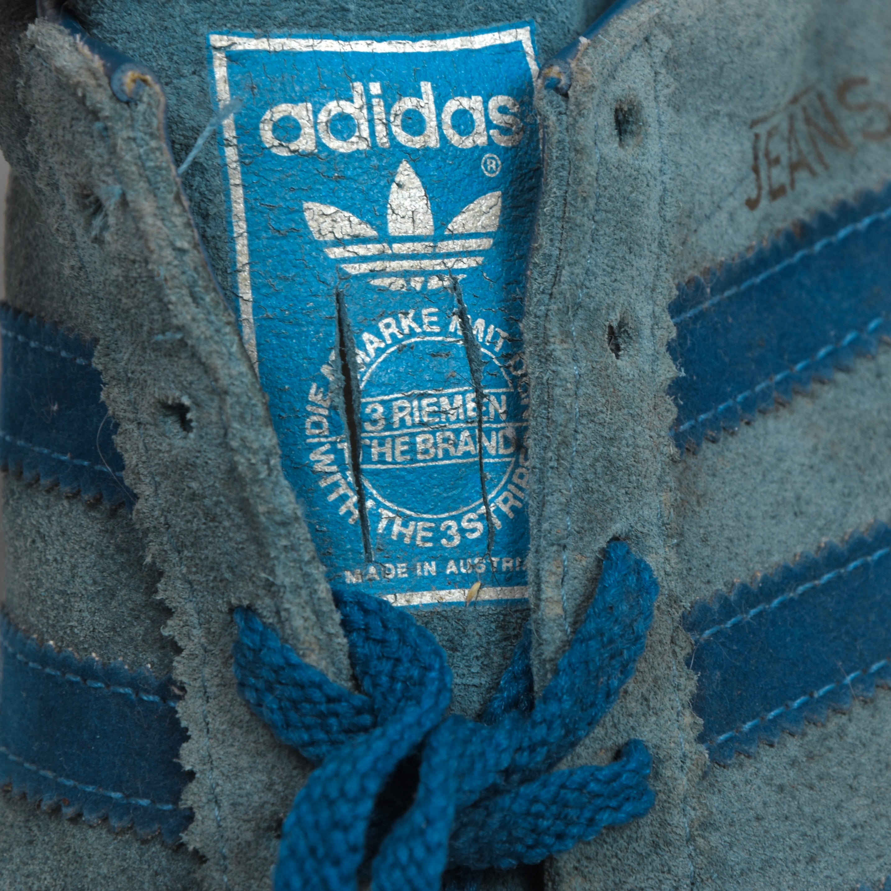 Vintage Adidas Jeans Sneakers GroBe 5 1 2 Blau Leot James