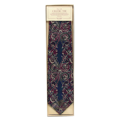 NEW Past Times Celtic Print Silk Tie