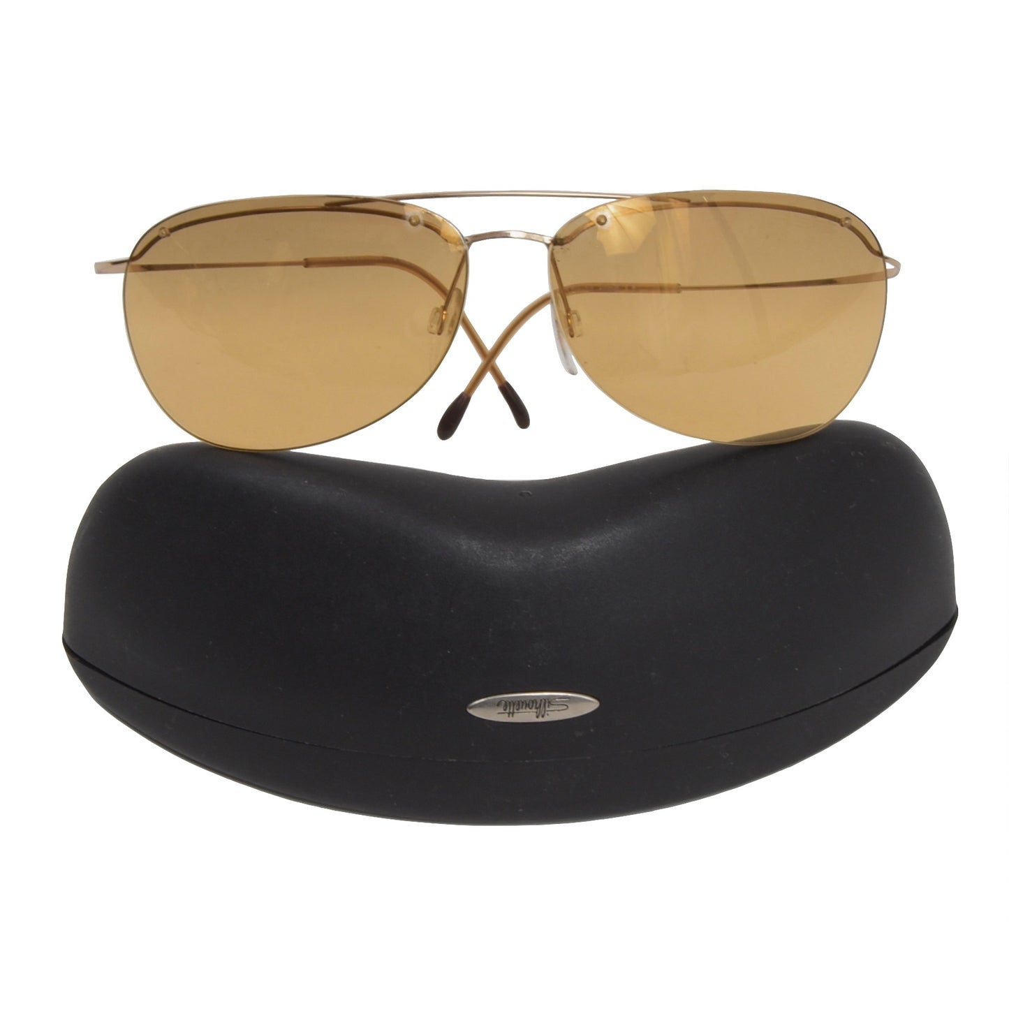 Silhouette Titan 8575 Randlose Sonnenbrille aus Titan - Gold