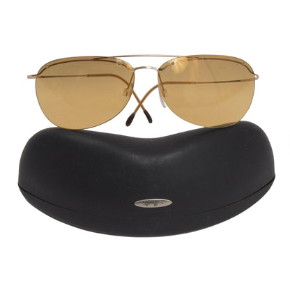 Silhouette Titan 8575 Randlose Sonnenbrille aus Titan - Gold