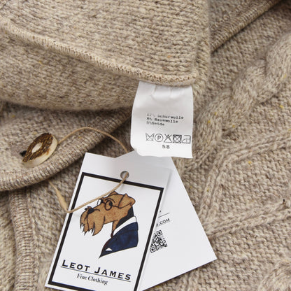 Stapf Tirol Cableknit Wool/Cotton/Silk Sweater Vest Size 58 - Oatmeal