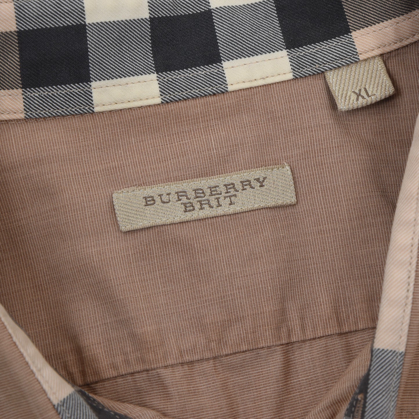 Burberry Brit Kurzarmhemd Größe XL - Hellbraun