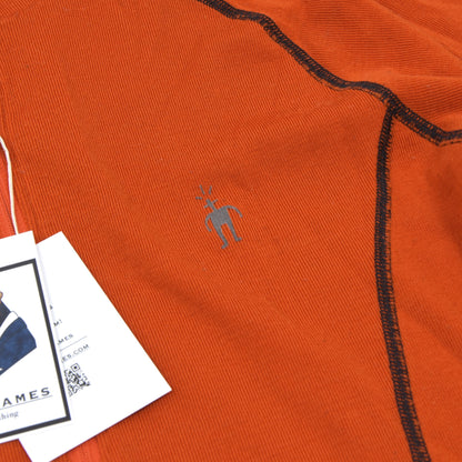 SmartWool Baselayer 1/4 Zip 100% Wool Sweater Size L - Orange