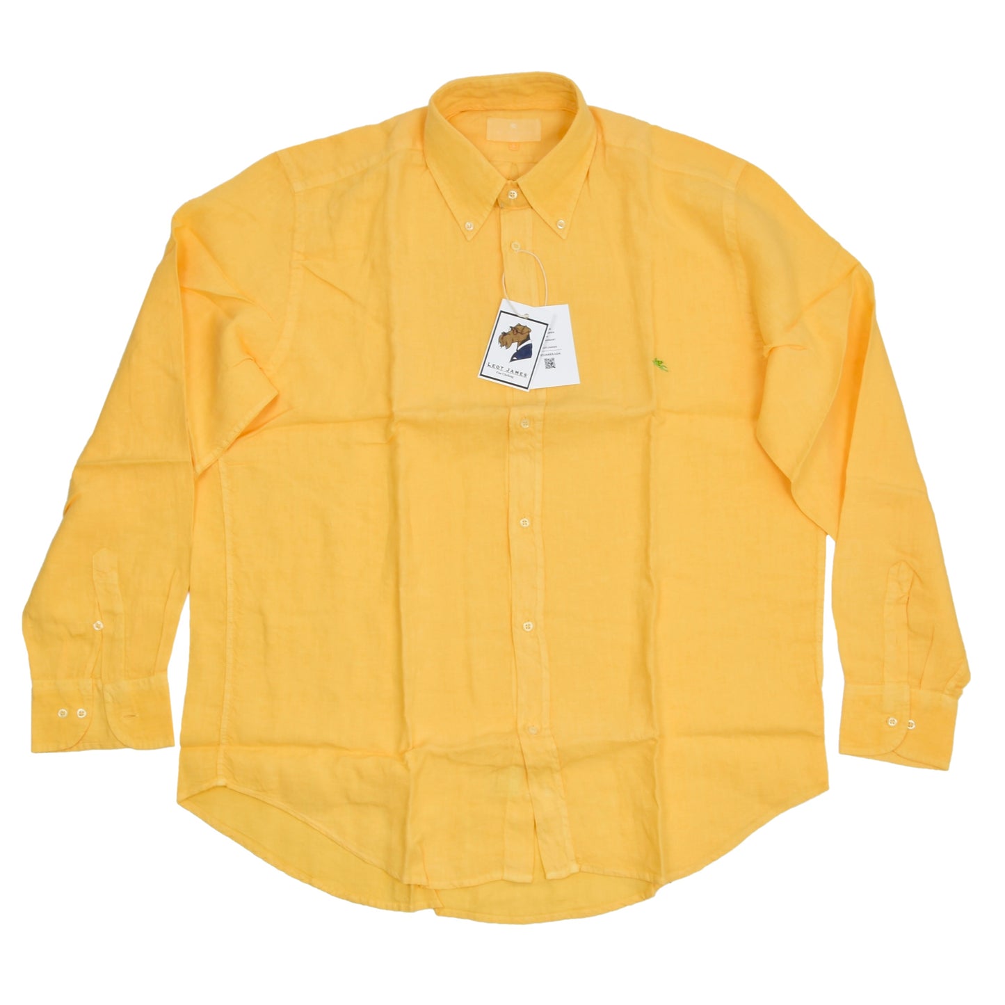 NWOT Etro Milano Linen Shirt Size L - Yellow