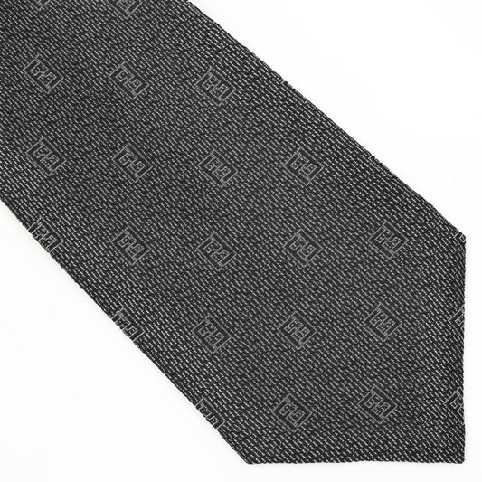 Fendi Roma FF Pattern Tie - Grey/Black