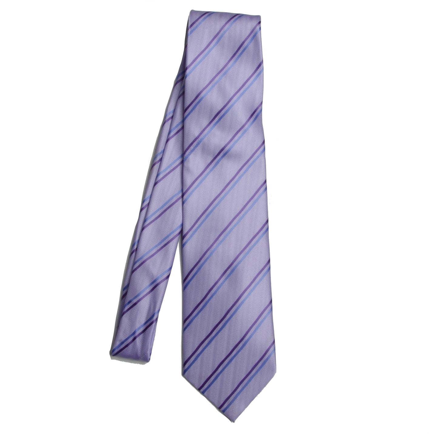 Elli Segatori Silk Striped Tie - Lavender