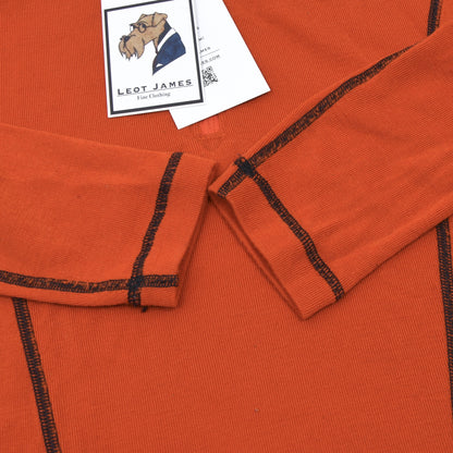 SmartWool Baselayer 1/4 Reißverschluss 100 % Wolle Pullover Größe L - Orange
