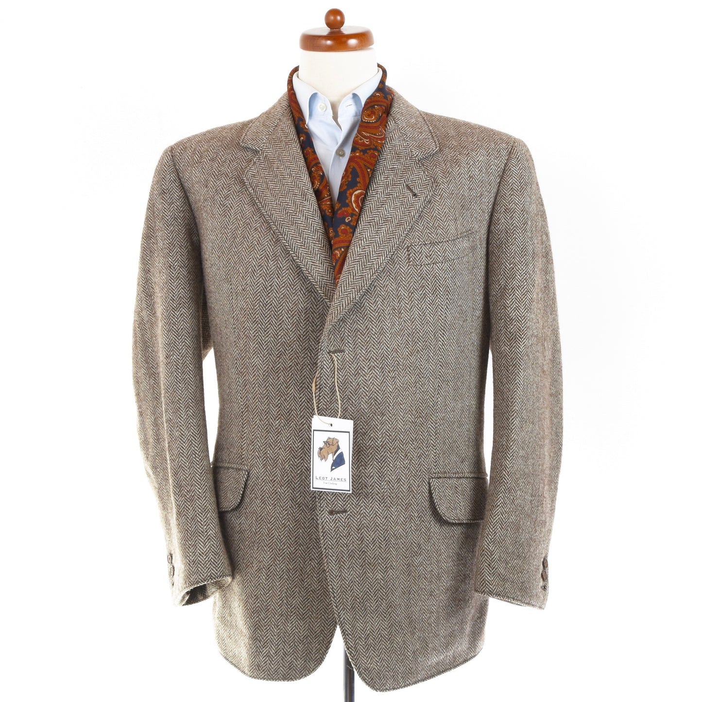 Vintage Bespoke Wool Tweed Jacket - Herringbone