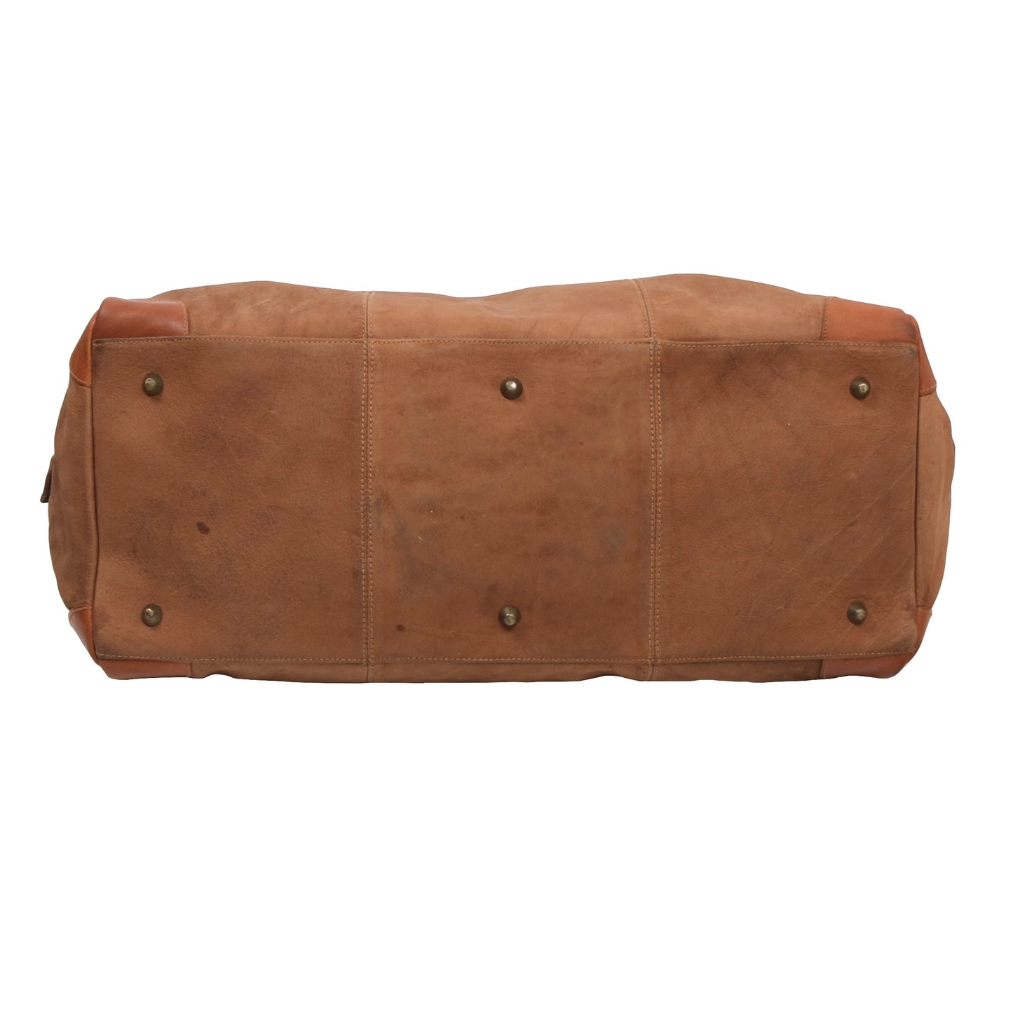 Casablanca Leather Weekender/Duffle Bag - Tan/Brown