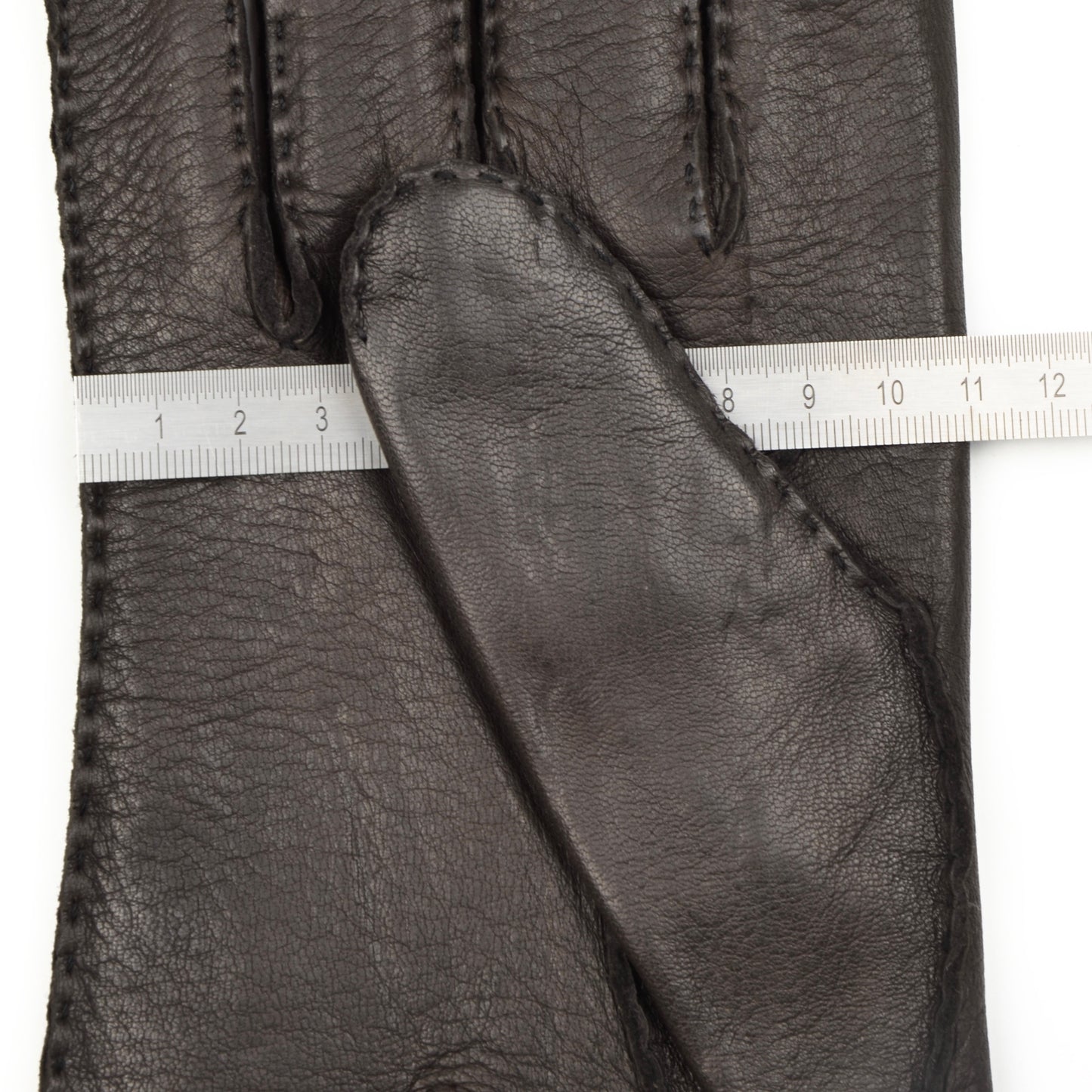 Gefütterte Hirschlederhandschuhe Größe 9 1/2 - Dunkelbraun