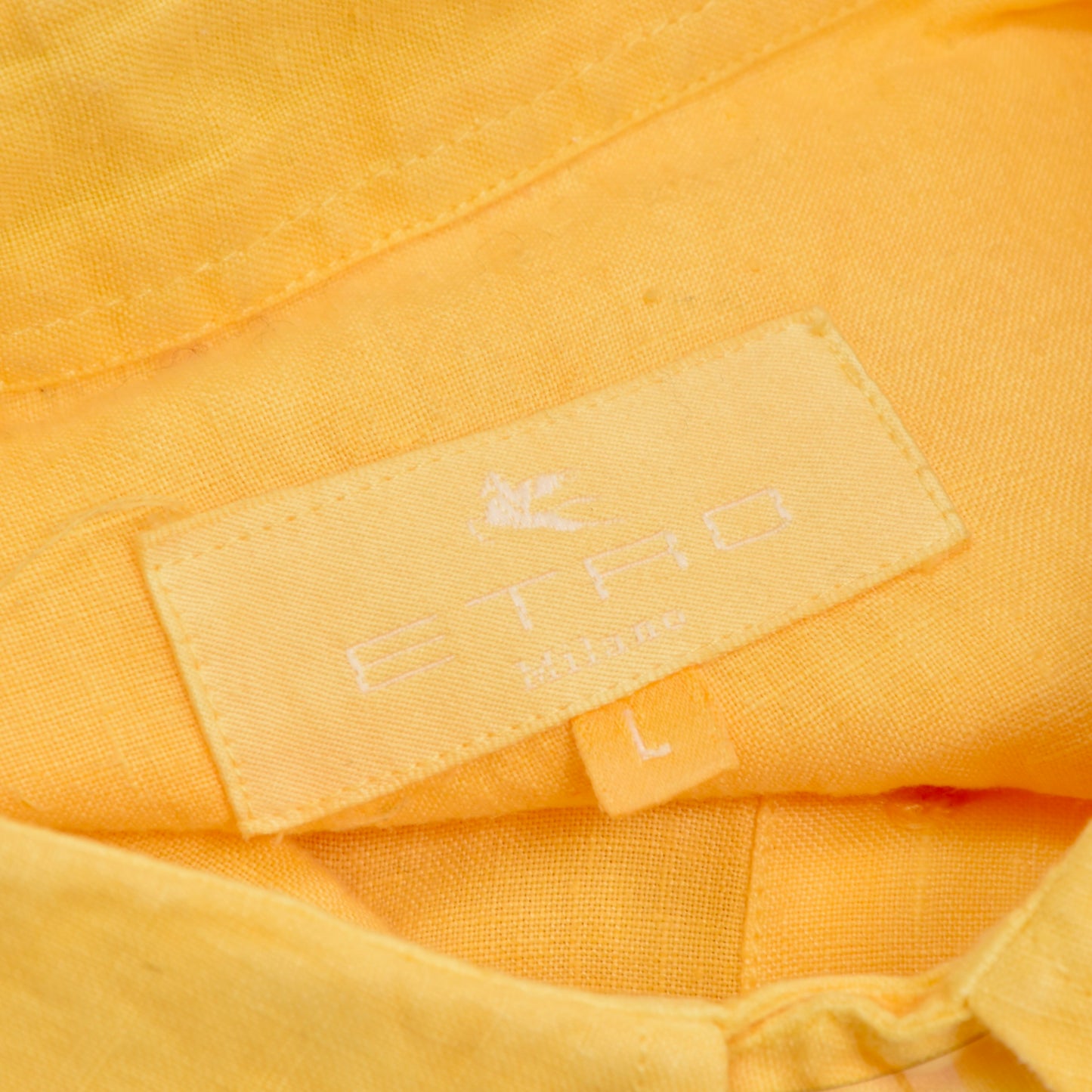 NWOT Etro Milano Linen Shirt Size L - Yellow