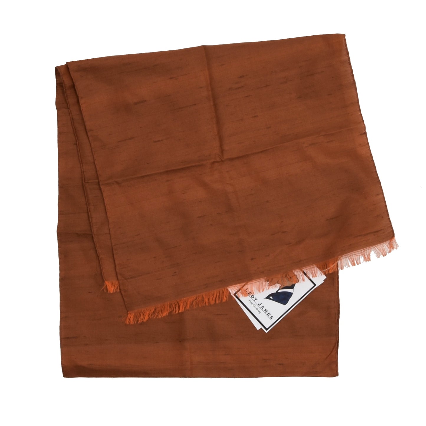 Slubby Swiss Fabric Silk Dress Scarf - Orange