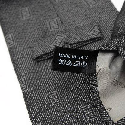 Fendi Roma FF Pattern Tie - Grey/Black