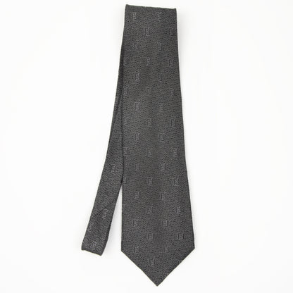 Fendi Roma Krawatte mit FF-Muster - Grau/Schwarz