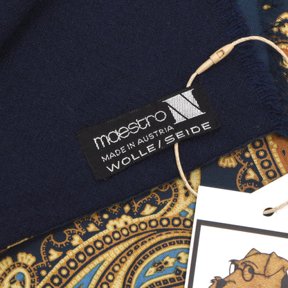 Maestro Double-Sided Wool/Silk Dress Scarf - Paisley