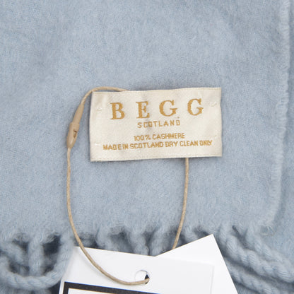Begg Scotland Schal aus 100 % Kaschmir – Hellblau