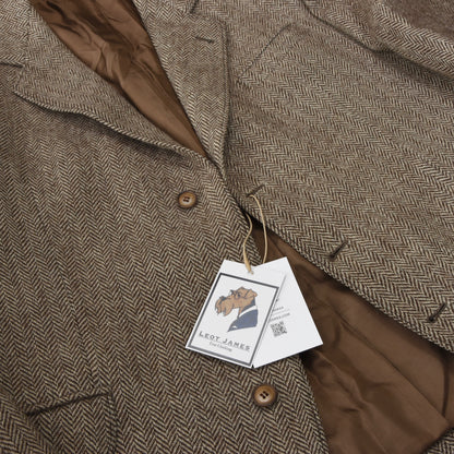 Vintage Bespoke Wool Tweed Jacket - Herringbone