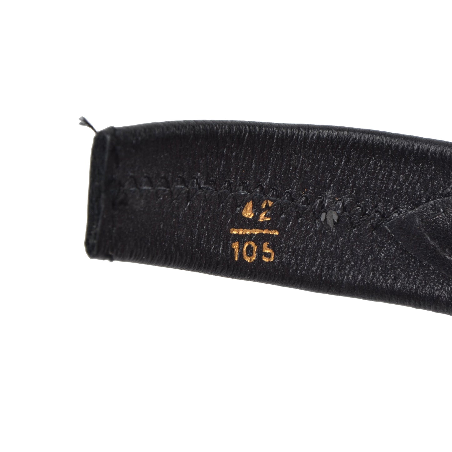 L'Aiglon Vachette Leather Belt Size 42/105 - Black