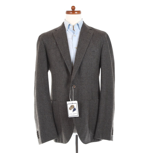 Raffaele Caruso Wool-Cashmere Jacket Size 54 - Check