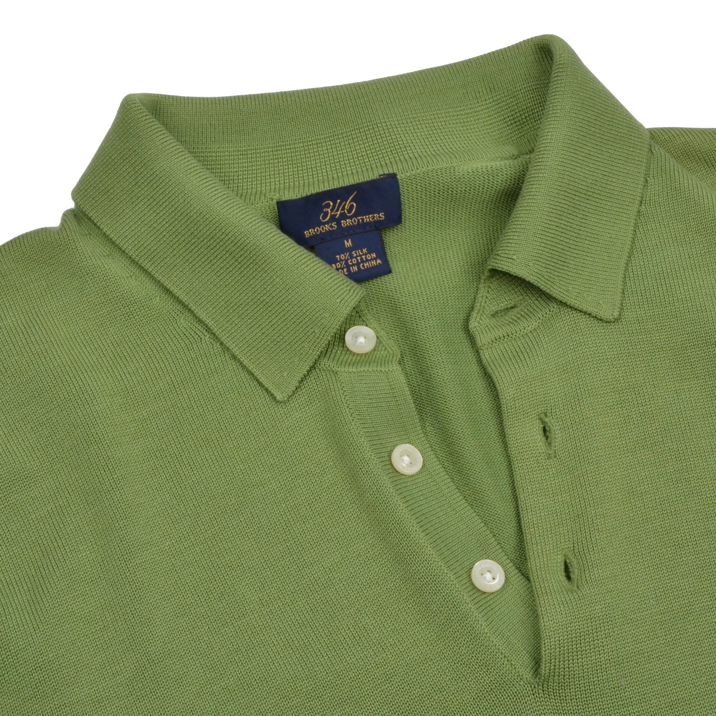 Brooks Brothers 346 Silk/Cotton Pullover - Green