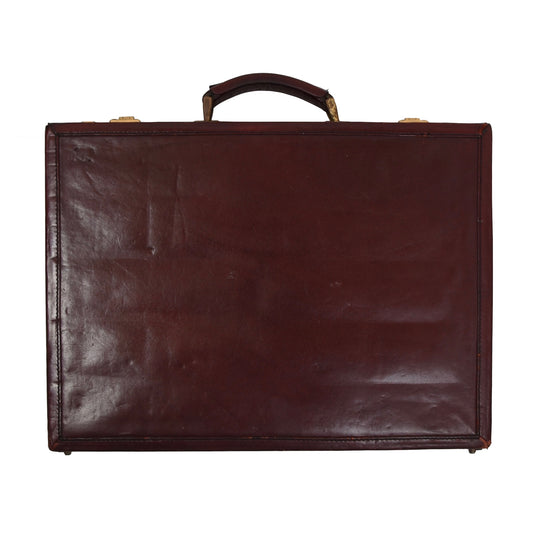 Goldpfeil Sport Leather Briefcase - Burgundy