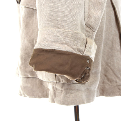 Gant Leinen Safarijacke Größe 48 - Sand/Beige